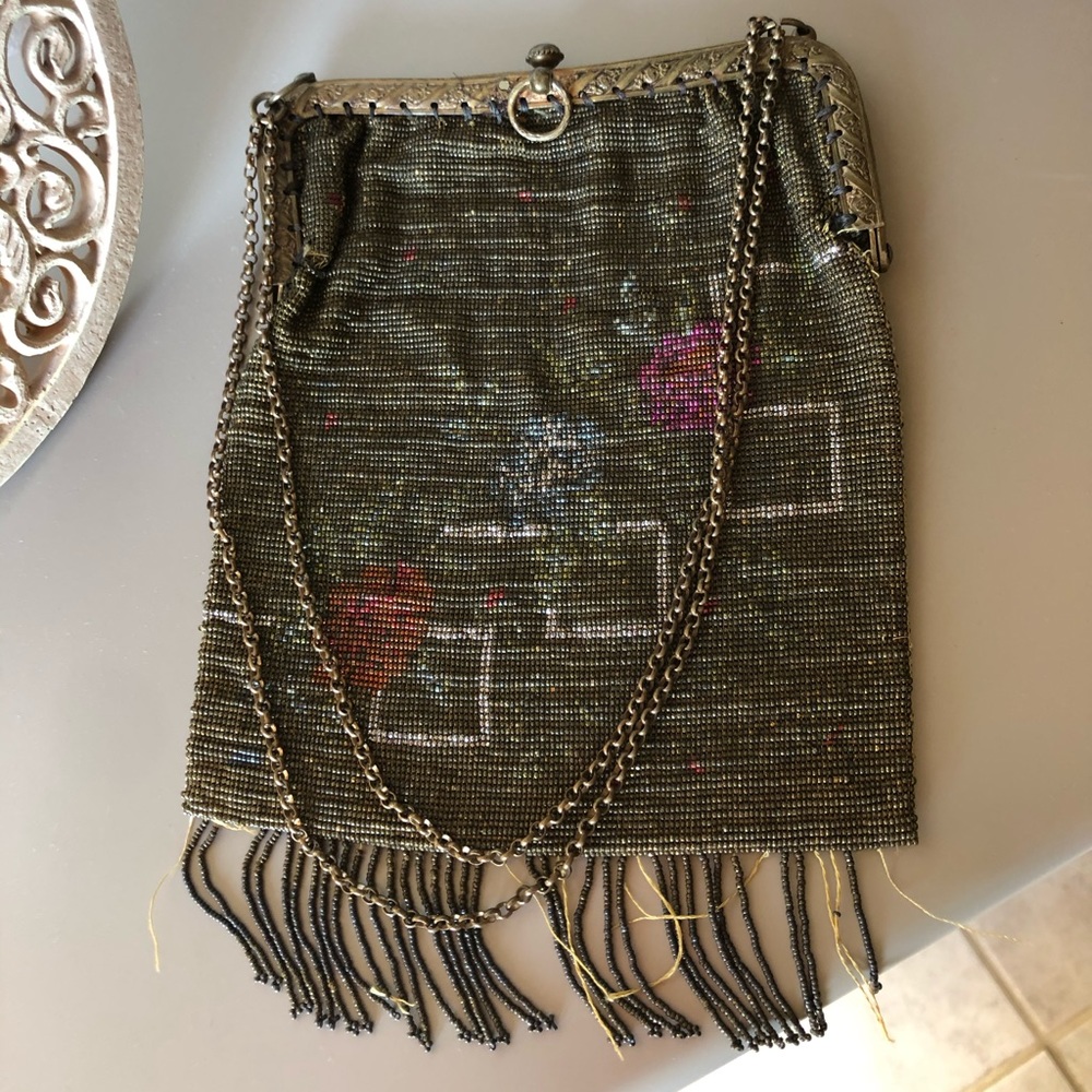 Beautiful over 100 year old beaded bag.